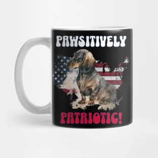 4th of July Independence Day Patriotic Dachshund Funny Design for Dog Lovers Mug